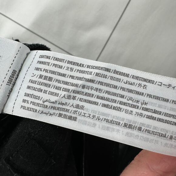 Abercrombie & Fitch Pants Women 29 Short Black Faux Leather Vegan Curve Love 90s - Picture 4 of 11